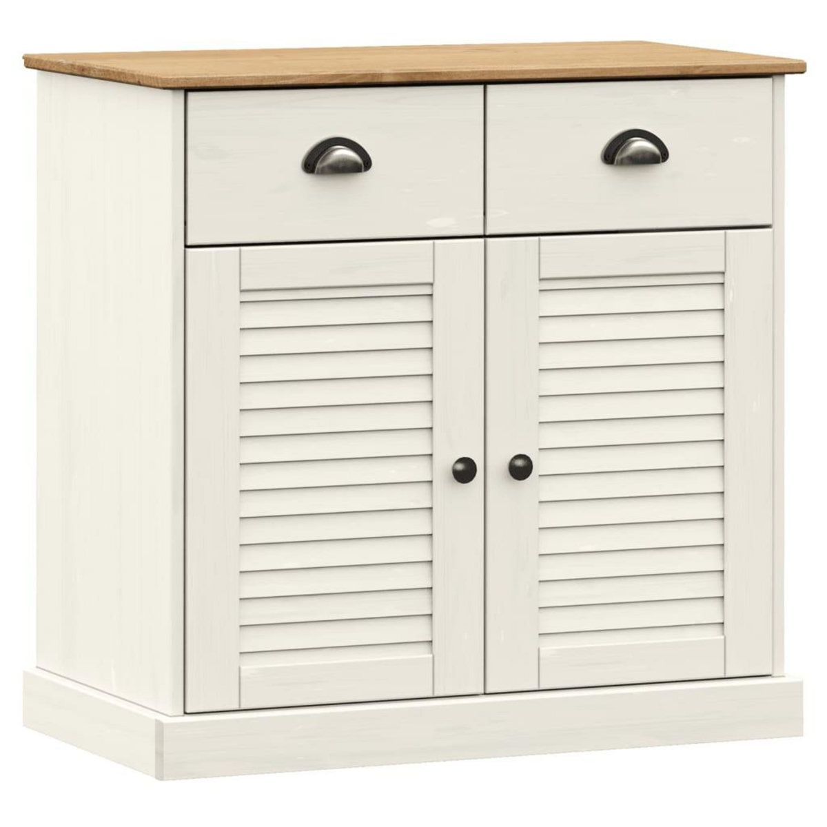 VIDAXL Buffet avec tiroirs VIGO 78x40x75 cm blanc bois massif de pin