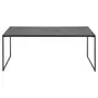 TOILINUX Table basse rectangulaire en mélaminé et métal - L.120 cm x H. 48 cm - Noir