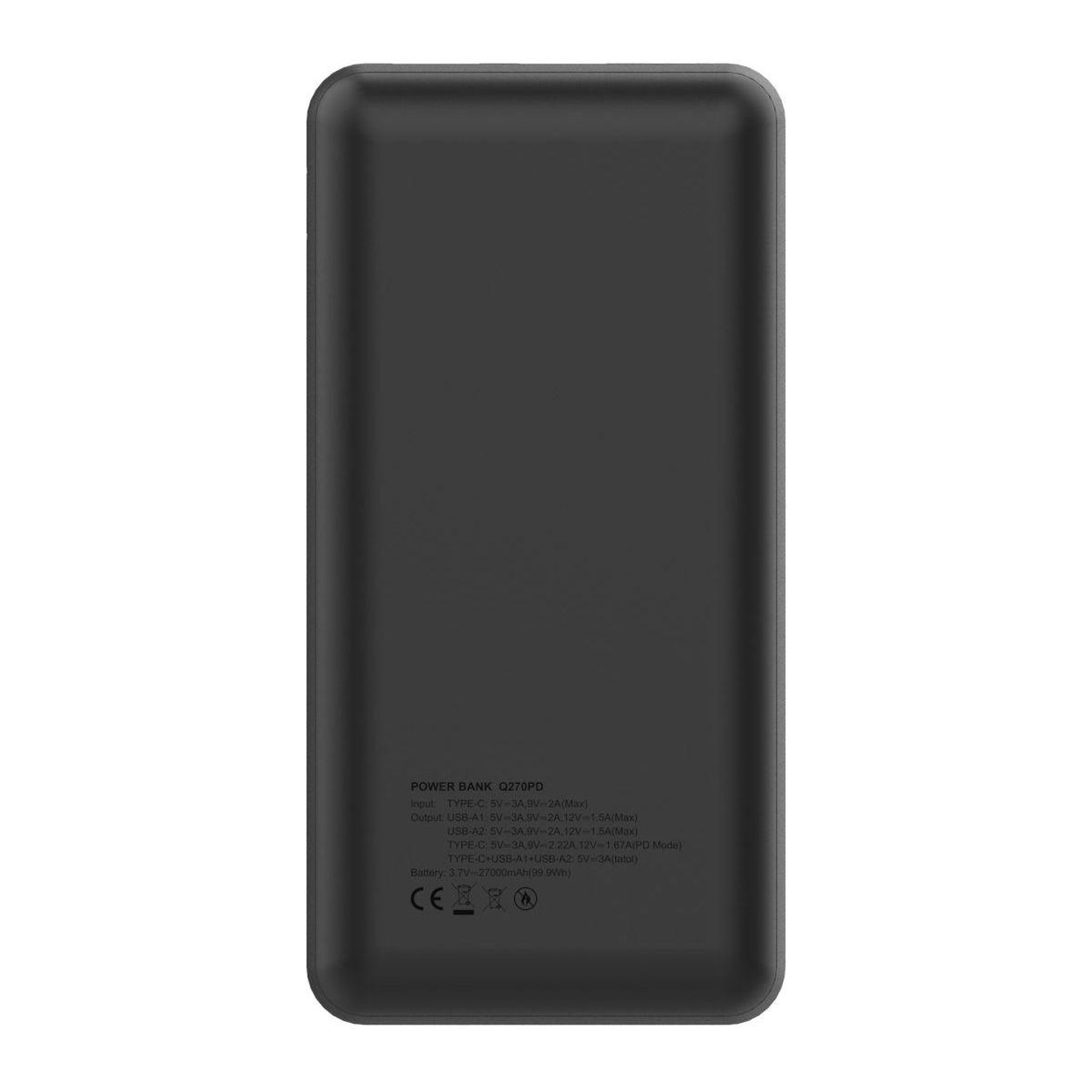 Voir la diapositive 2 : ESSENTIEL B Batterie externe 27000 mAh noir