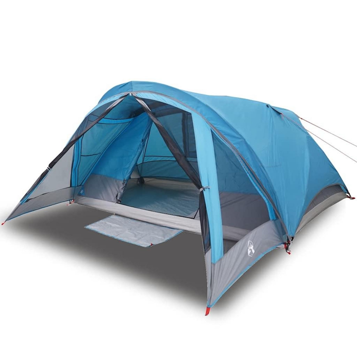 VIDAXL Tente de camping de cabine 4 personnes bleu impermeable