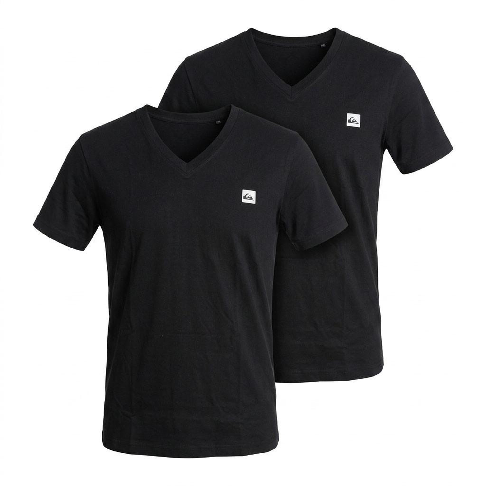 Voir la diapositive 3 : QUIKSILVER Quiksilver Pack de 2 T Shirts Homme 100% Coton Col Rond ou Col V