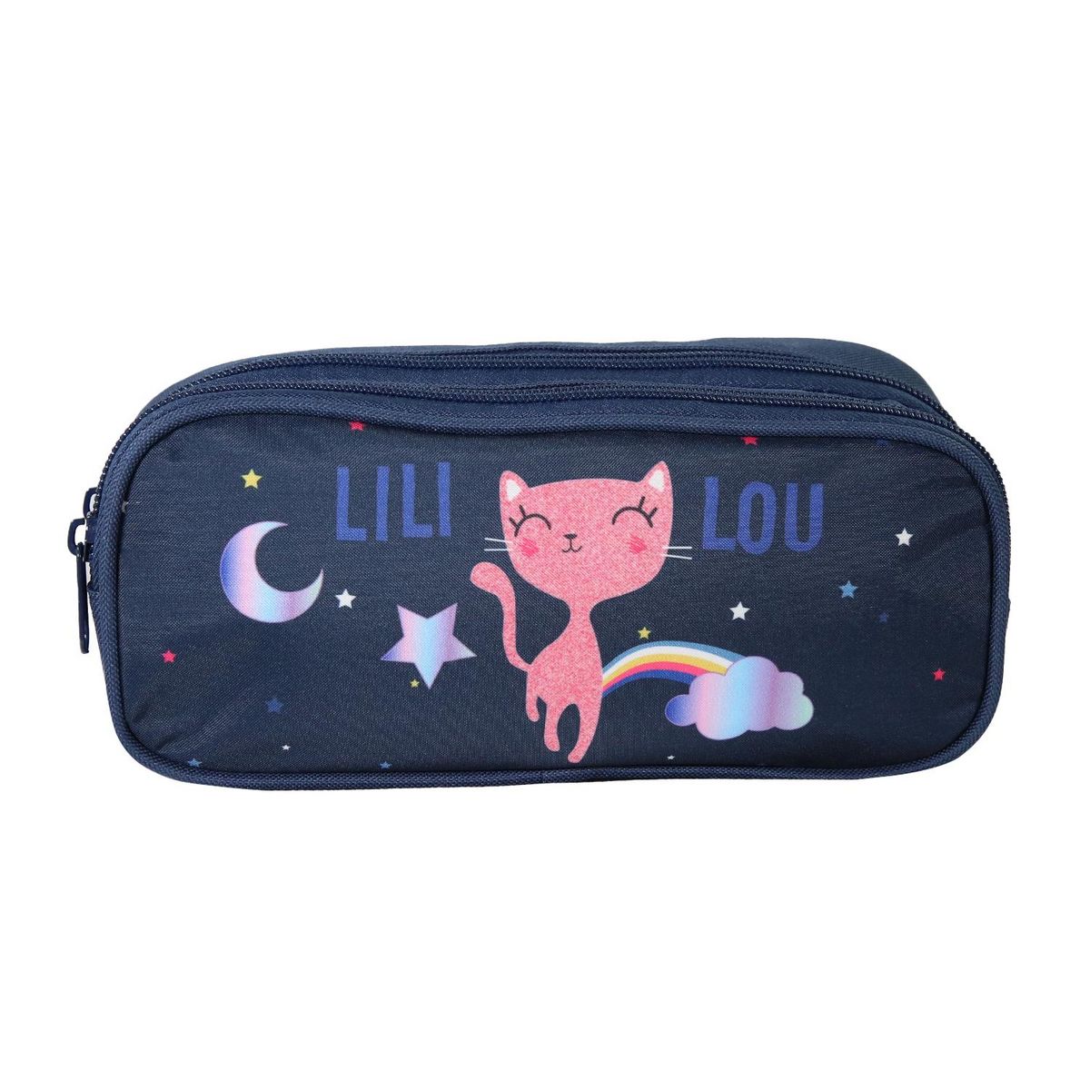 Bagtrotter Bagtrotter Trousse scolaire 2 compartiments Lili Lou Bleu