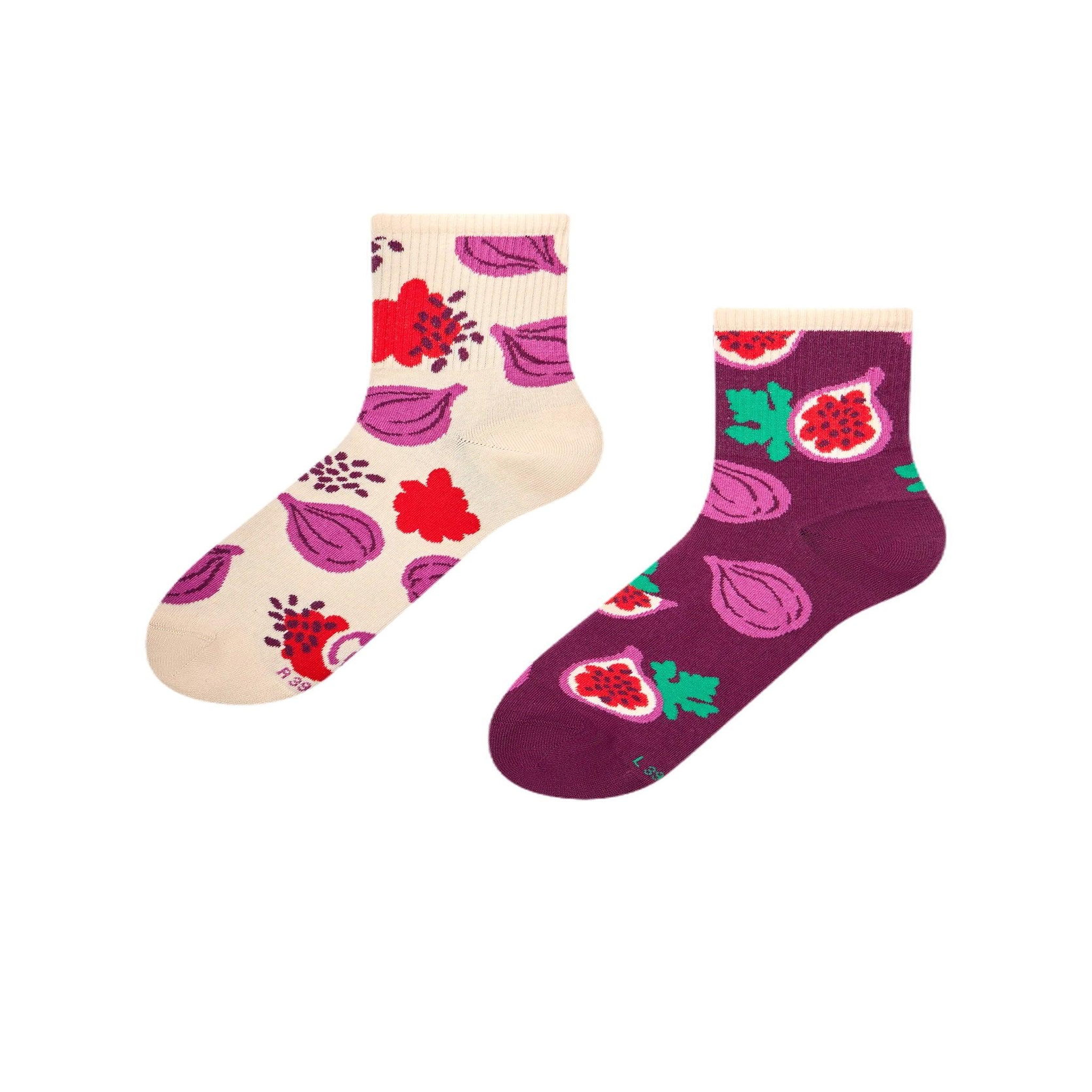 DEDOLES Chaussettes courtes figues délicieuses. Coloris disponibles : Multicolore