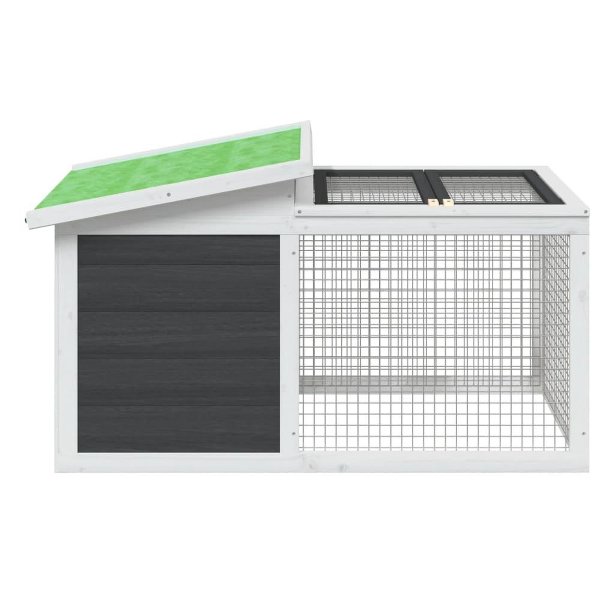 Voir la diapositive 3 : VIDAXL Clapier gris 100,5x54x55 cm bois de pin massif