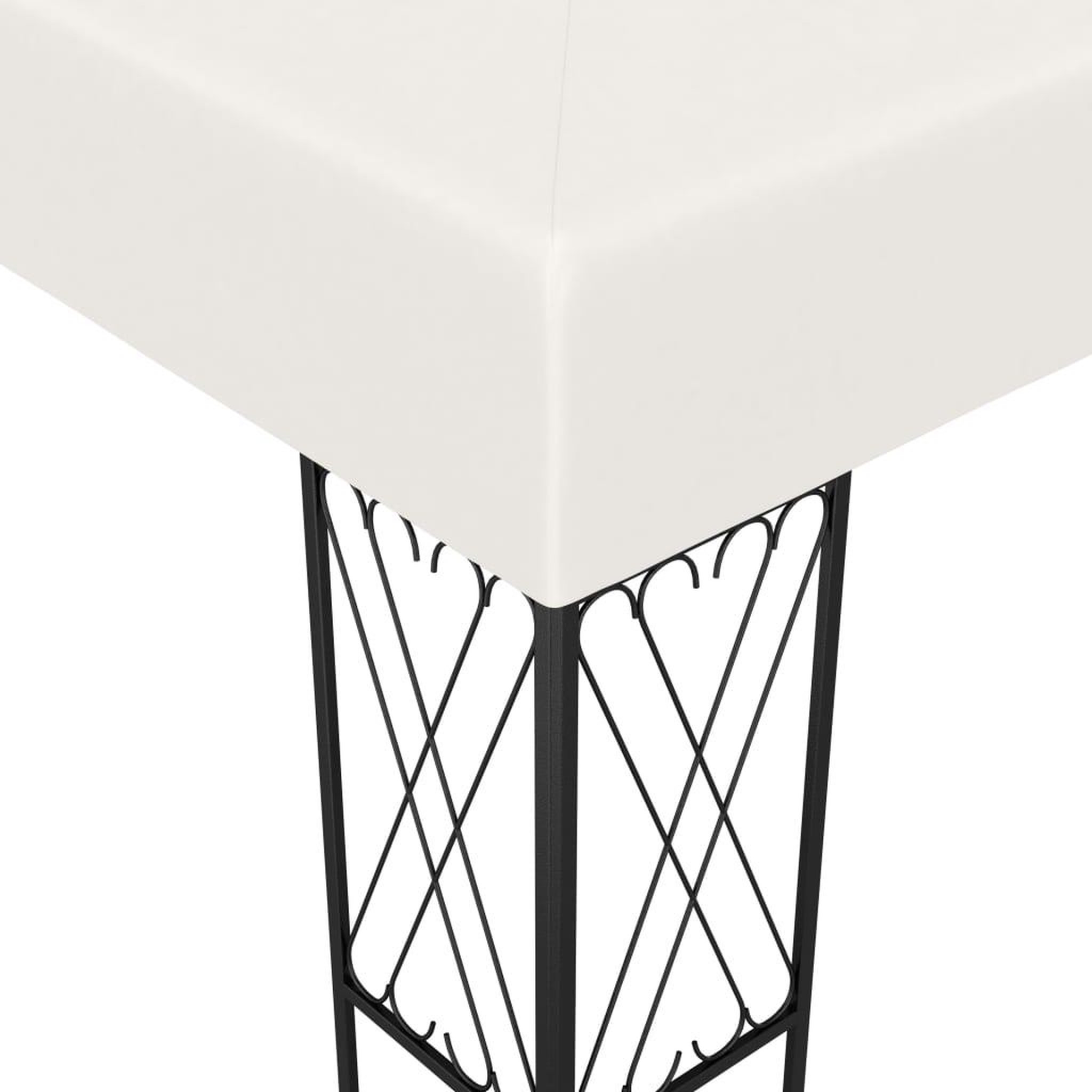 Voir la diapositive 5 : VIDAXL Tonnelle avec guirlande lumineuse a LED 3x3 m Creme Tissu