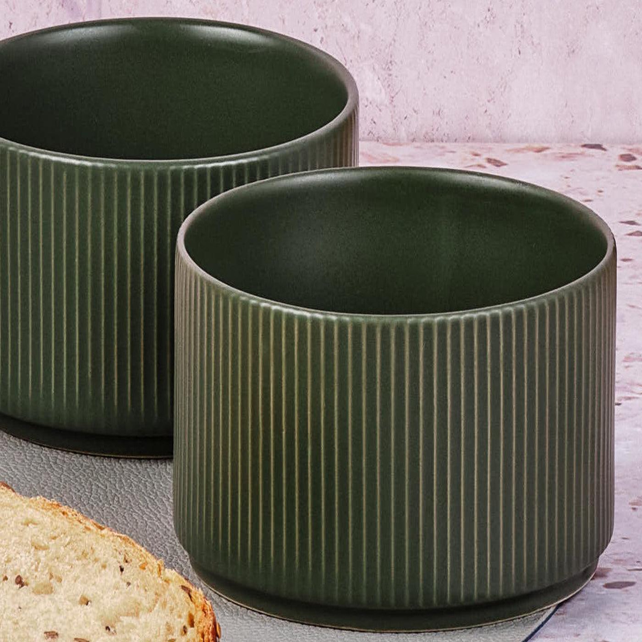 Voir la diapositive 5 : BJORN Bol scandi ø12cm - 4 pièces - olive