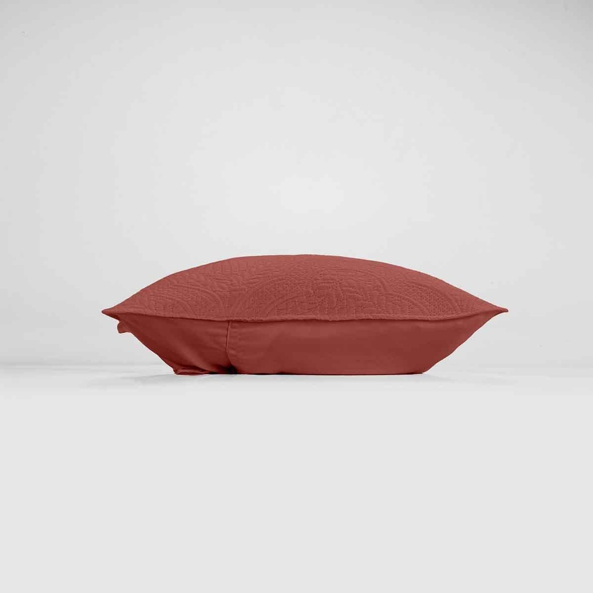 Voir la diapositive 2 : Douceur d'Intérieur Housse de coussin  romane  40x40cm terracotta
