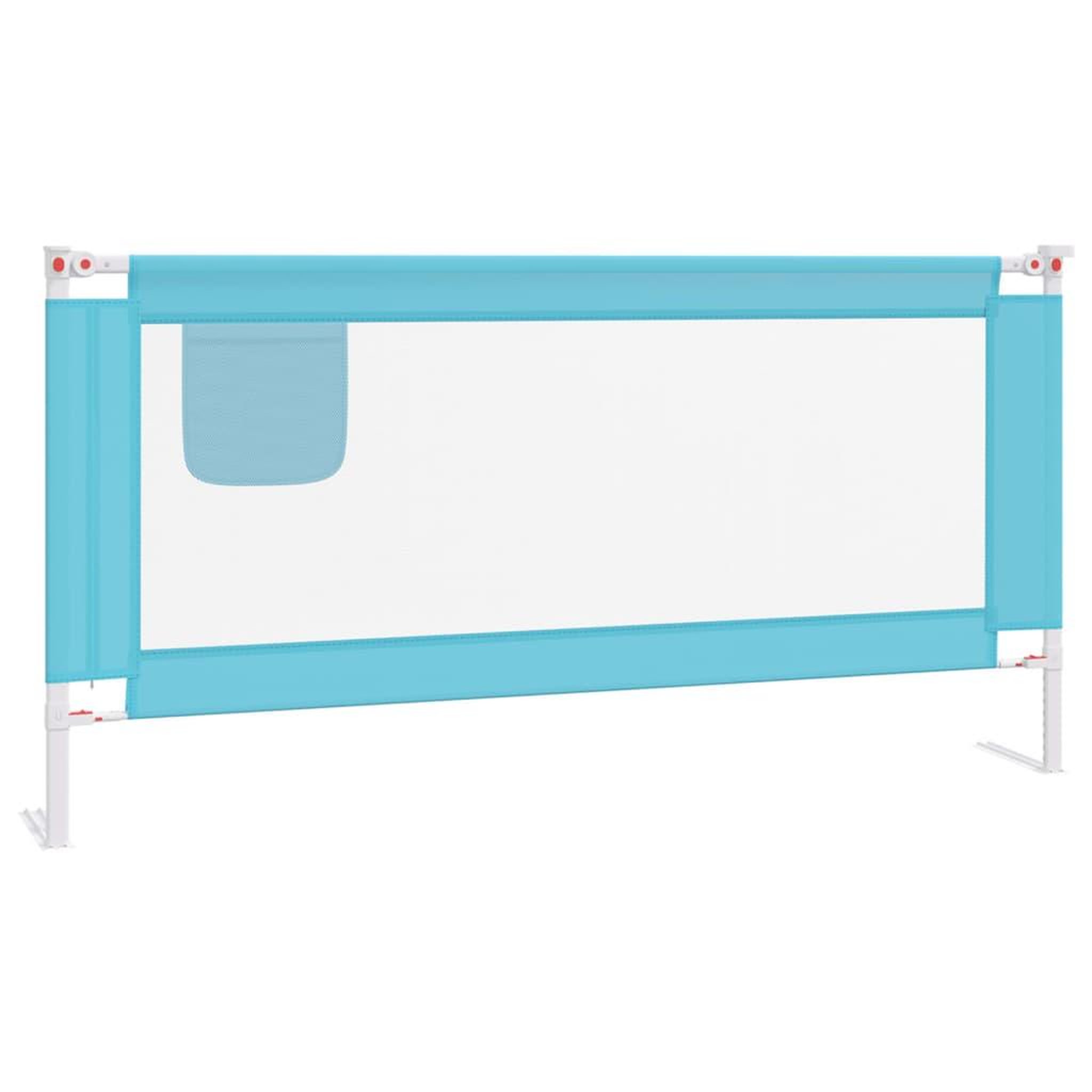 Voir la diapositive 2 : VIDAXL Barriere de securite de lit d'enfant Bleu 180x25 cm Tissu