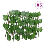 VIDAXL Treillis de feuille de vigne artificiel extensible5pcs 180x20cm