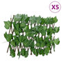 Voir la diapositive 1 : VIDAXL Treillis de feuille de vigne artificiel extensible5pcs 180x20cm