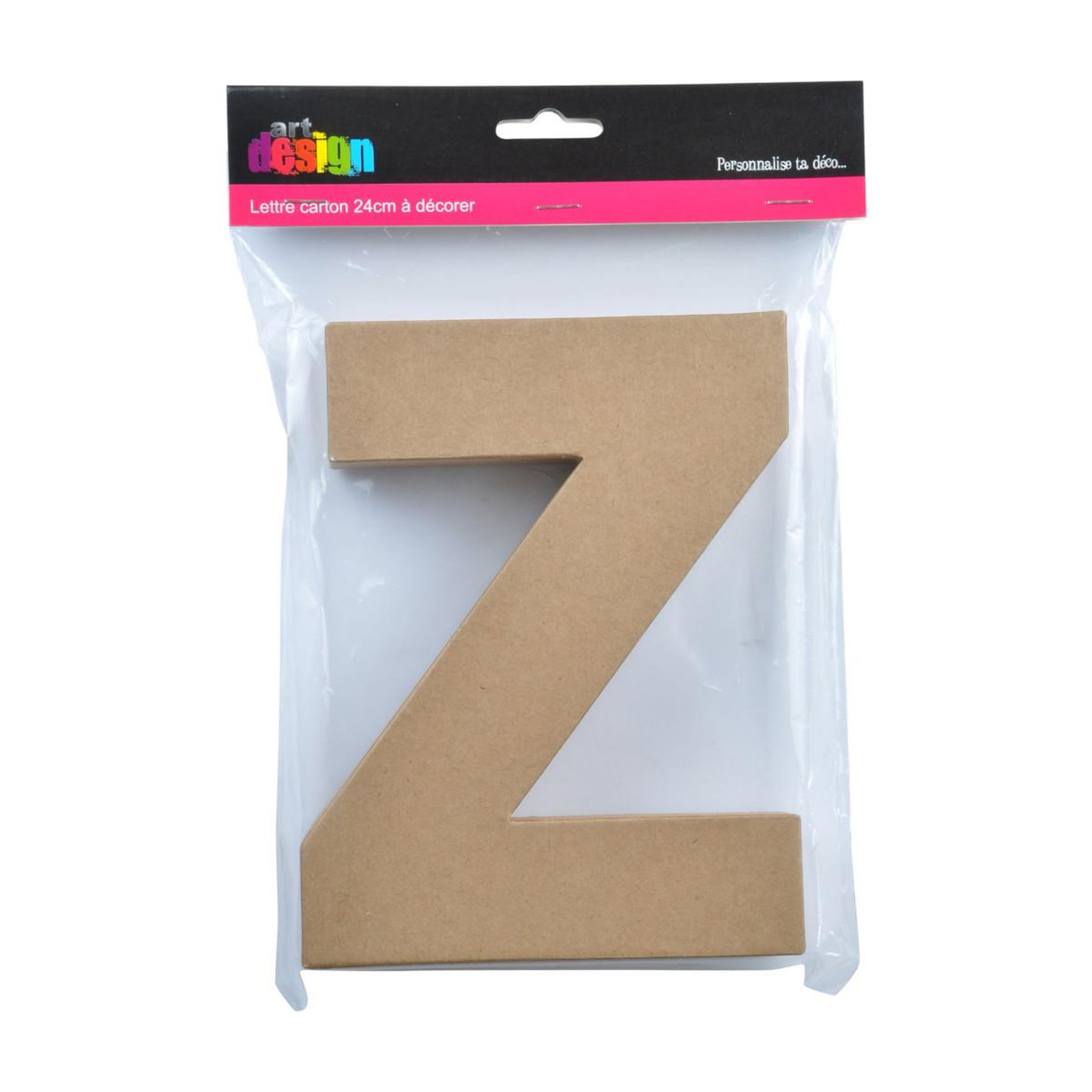Voir la diapositive 2 : HOMEA Décoration Murale  Lettres Carton Z  18cm Naturel