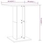 Voir la diapositive 6 : VIDAXL Table de bistro Chene sonoma 60x60x75 cm Bois d'ingenierie