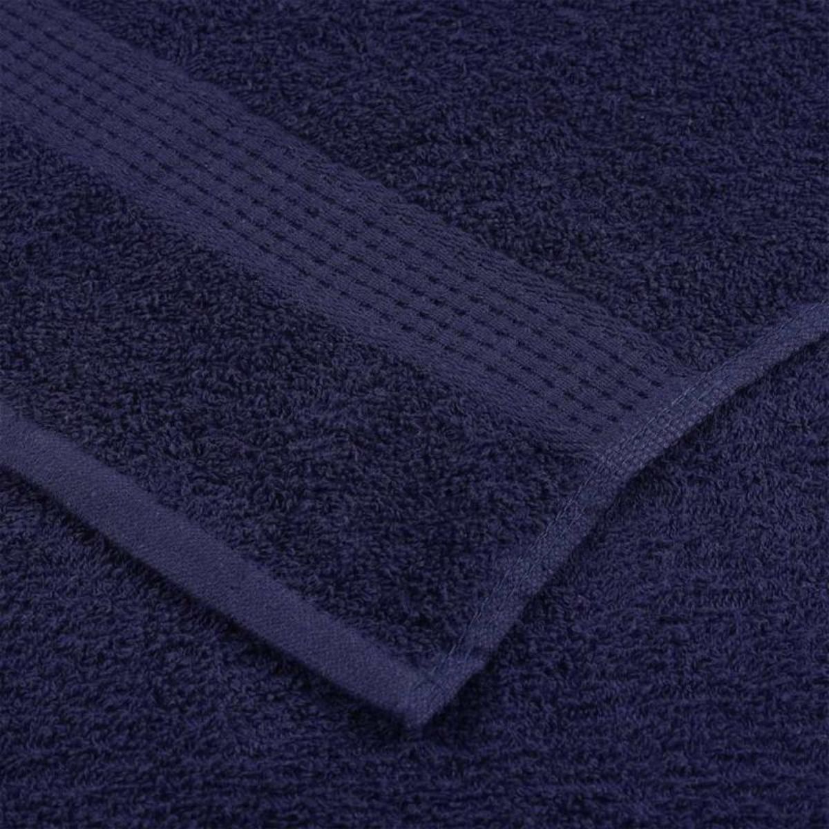 VIDAXL Serviettes de bain 2 pcs bleu marine 100x150 cm 100% coton