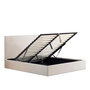 Voir la diapositive 1 : OLYMPE LITERIE OLYMPE LITERIE | Lit coffre velours beige NEMESIS 2 places