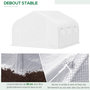 Voir la diapositive 5 : OUTSUNNY Serre tunnel de jardin 3,5 x 3 x 2 m grande taille 6 fenêtres blanc