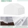 Voir la diapositive 5 : OUTSUNNY Serre tunnel de jardin 3,5 x 3 x 2 m grande taille 6 fenêtres blanc