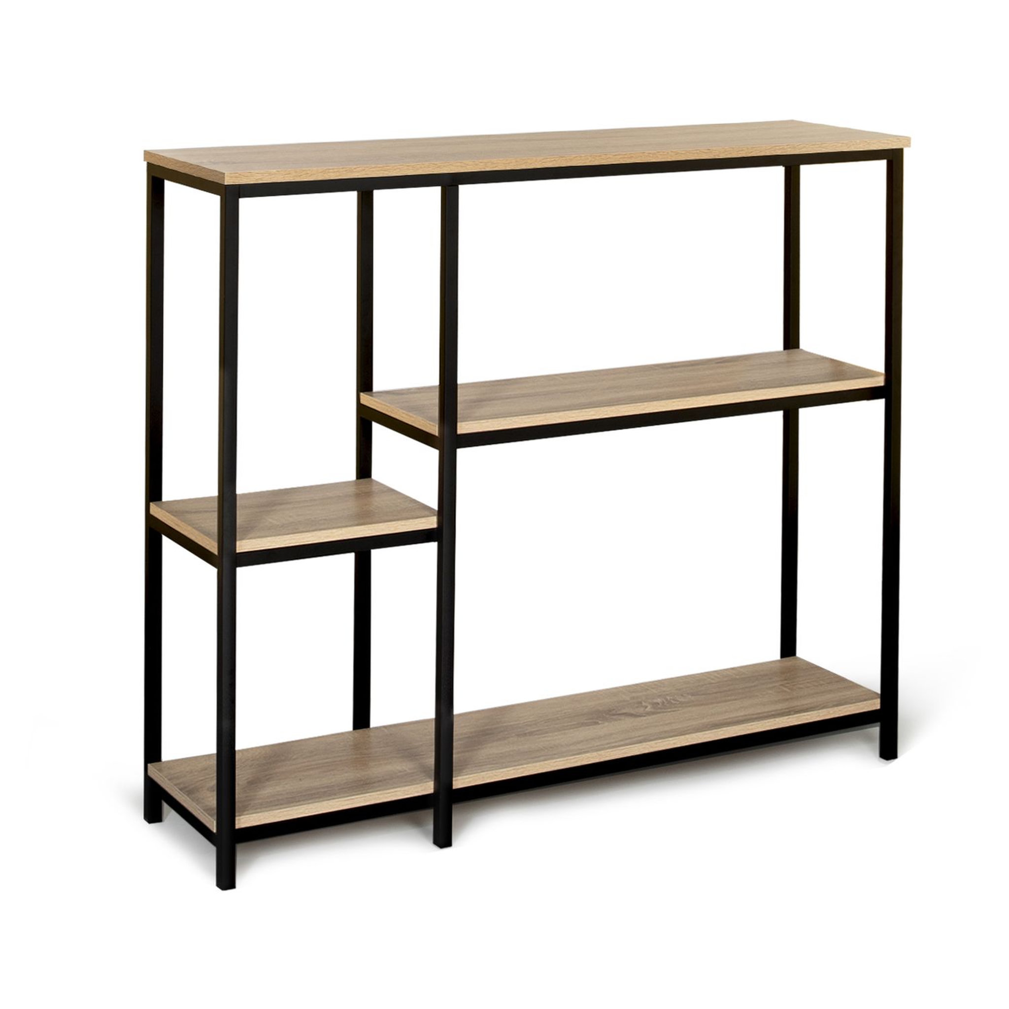 Voir la diapositive 2 : Console style industriel 4 plateaux L110 cm HOUSTON