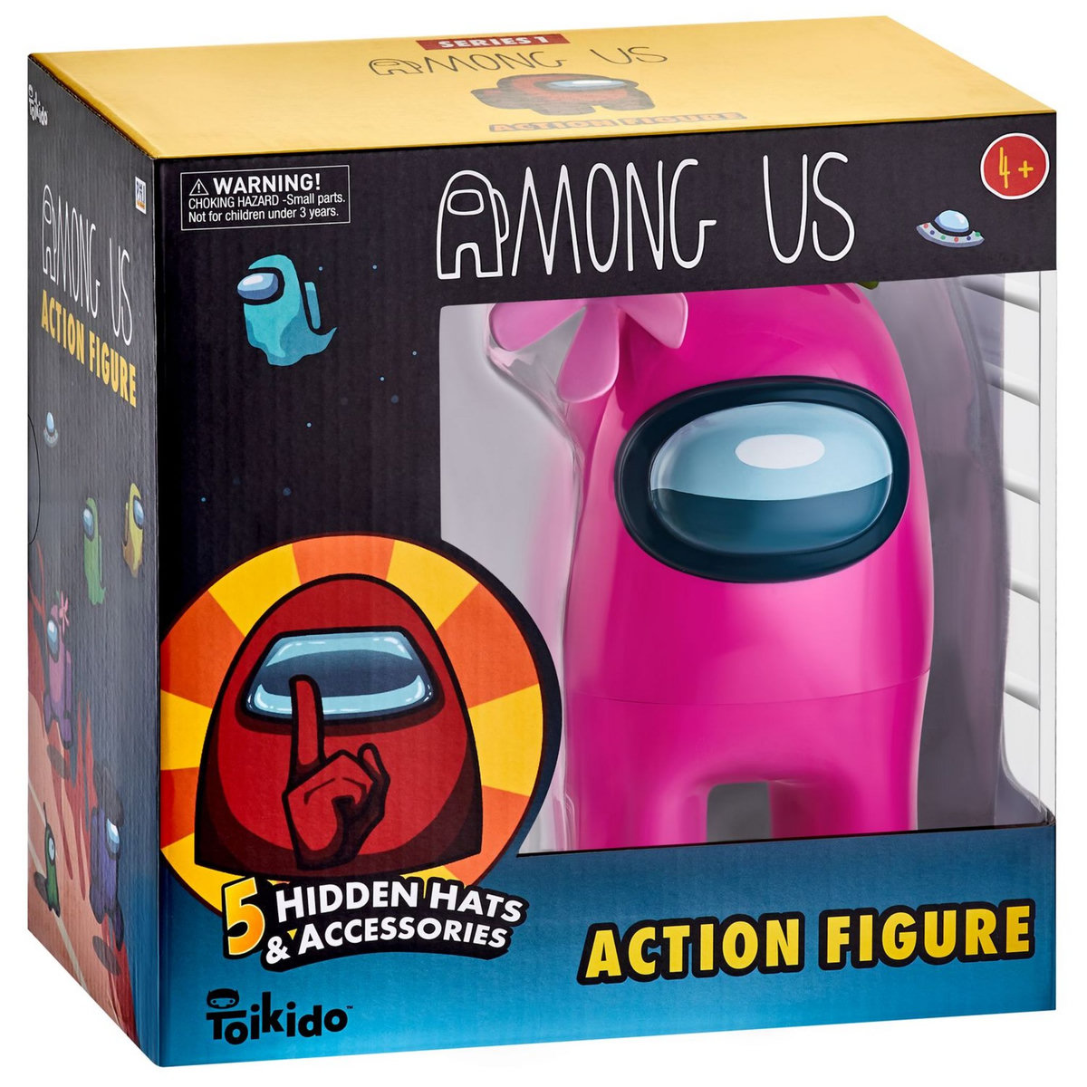 TOMY Among Us Pack de 1 Maxi figurine de 17 cm Rose