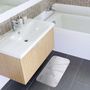 Voir la diapositive 3 : Paris Prix Tapis de Bain Microfibre  Effet Marbre  45x75cm Blanc