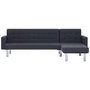 Voir la diapositive 5 : VIDAXL Canape-lit en forme de L Gris fonce Polyester