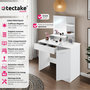 Voir la diapositive 2 : tectake Coiffeuse table de maquillage au look moderne blanc