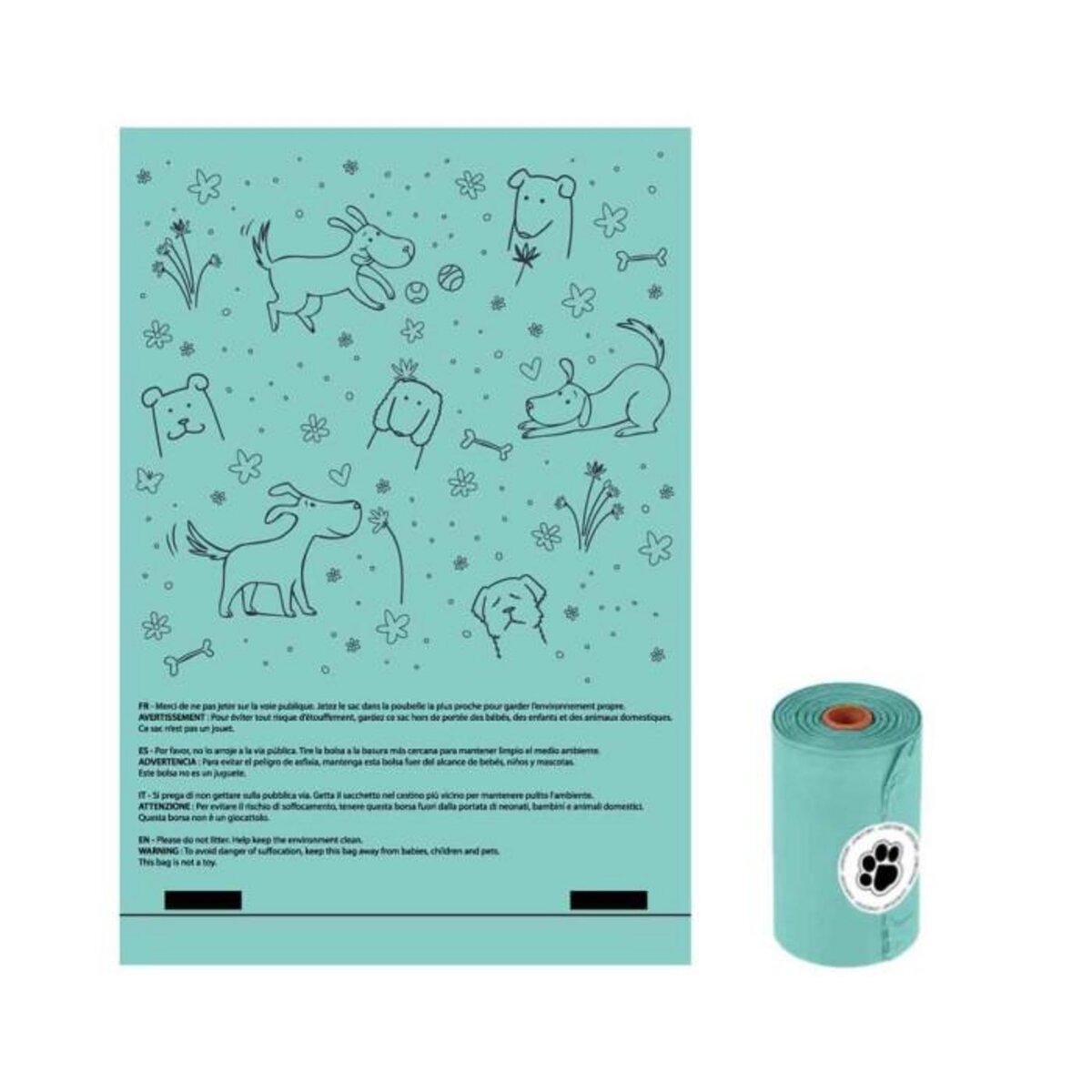 Paris Prix Lot de 4 Recharges  20 Sacs à Excréments  21cm Citron