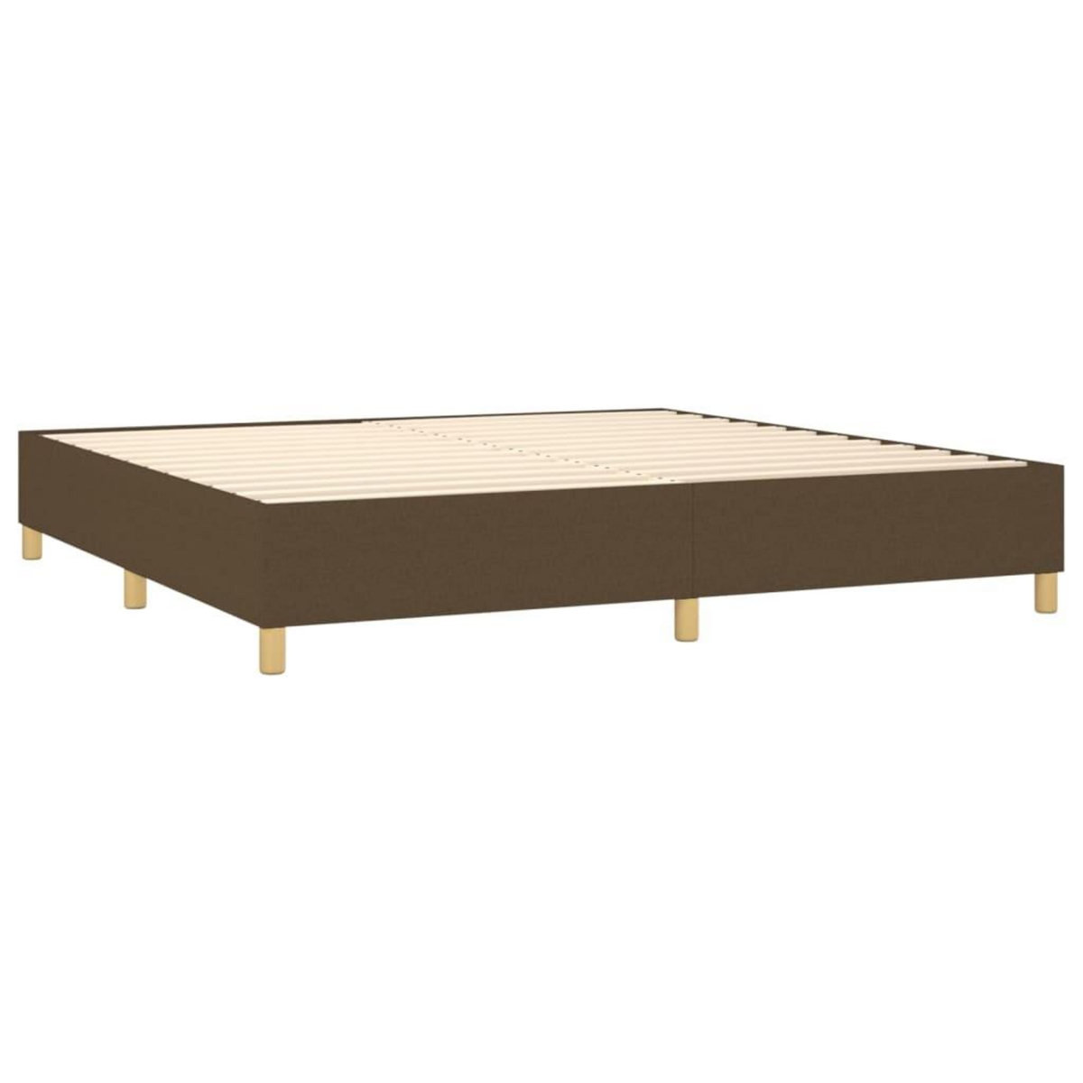 VIDAXL Sommier a lattes de lit matelas et LED Marron fonce 200x200 cm