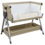 Voir la diapositive 4 : VIDAXL Lit pour bebe avec matelas Taupe Tissu de lin