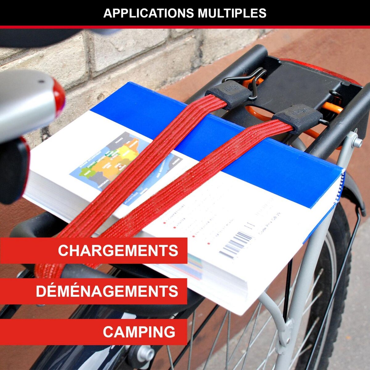 Master lock Tendeur Plat avec Crochet [60 cm d'Elastique] [Double Crochet Inversé] 3224EURDAT