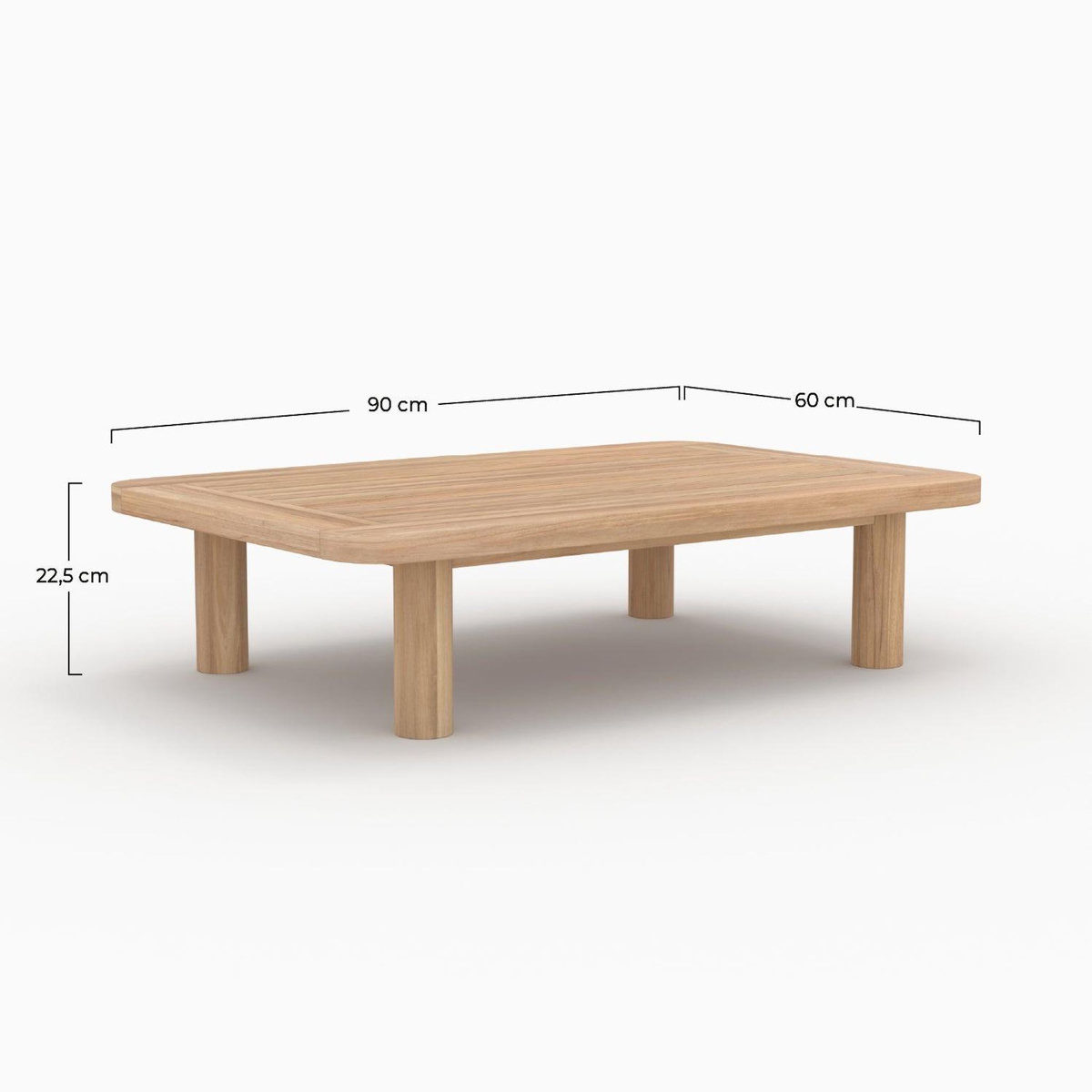 Rendez vous déco Table basse de jardin en bois de teck-Kilda