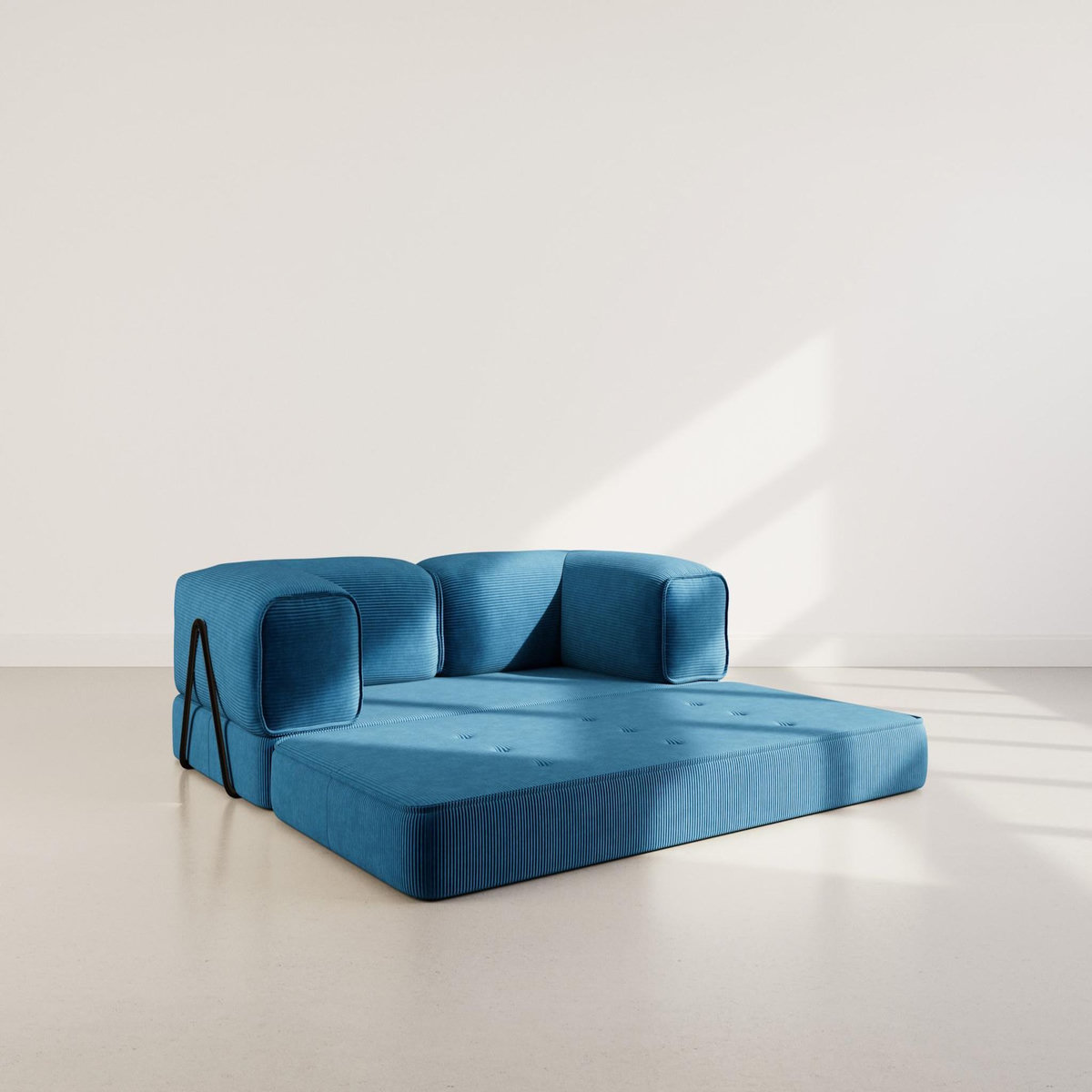 LISA DESIGN Poppy - canapé 3 places convertible en velours côtelé