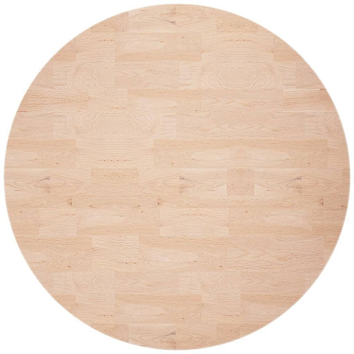 VIDAXL Dessus de table rond Ø60x2,5 cm Bois de chene massif non traite