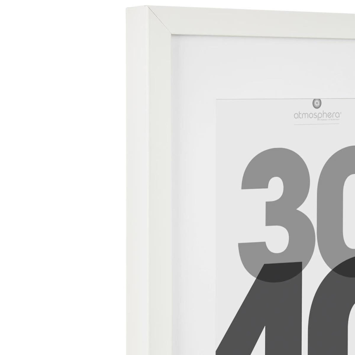 ATMOSPHERA Cadre Photo Bois 30x40cm Blanc