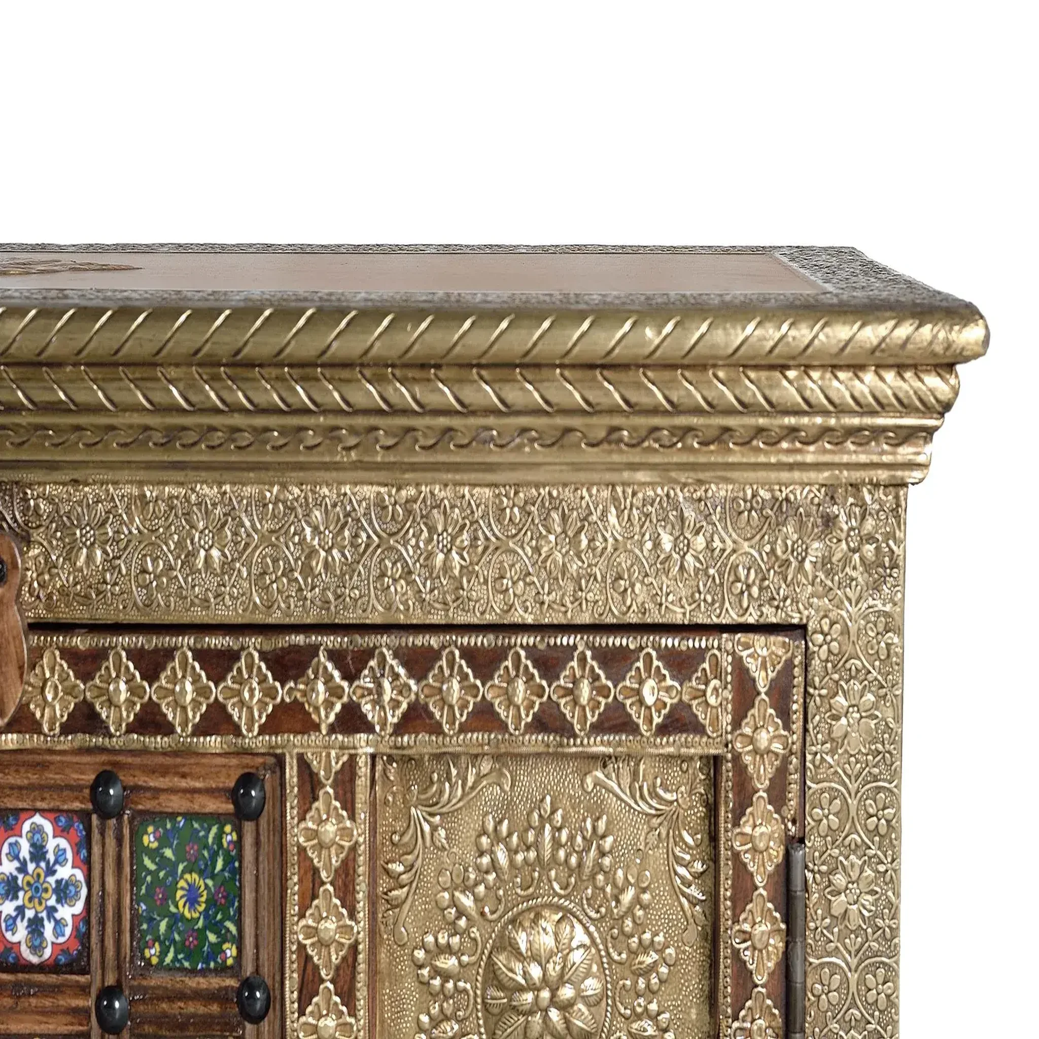 Voir la diapositive 4 : GINER Y COLOMER SL Meuble tv en bois d'acacia 180 cm style artisanal ethnique