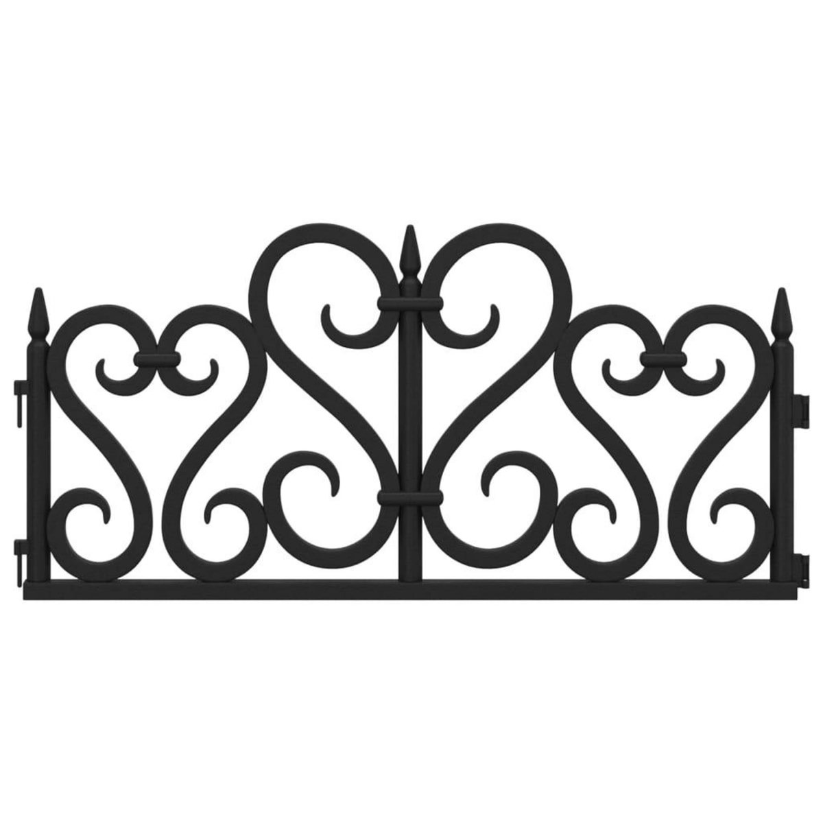 VIDAXL Bordures de pelouse 17 pcs Noir 10 m PP