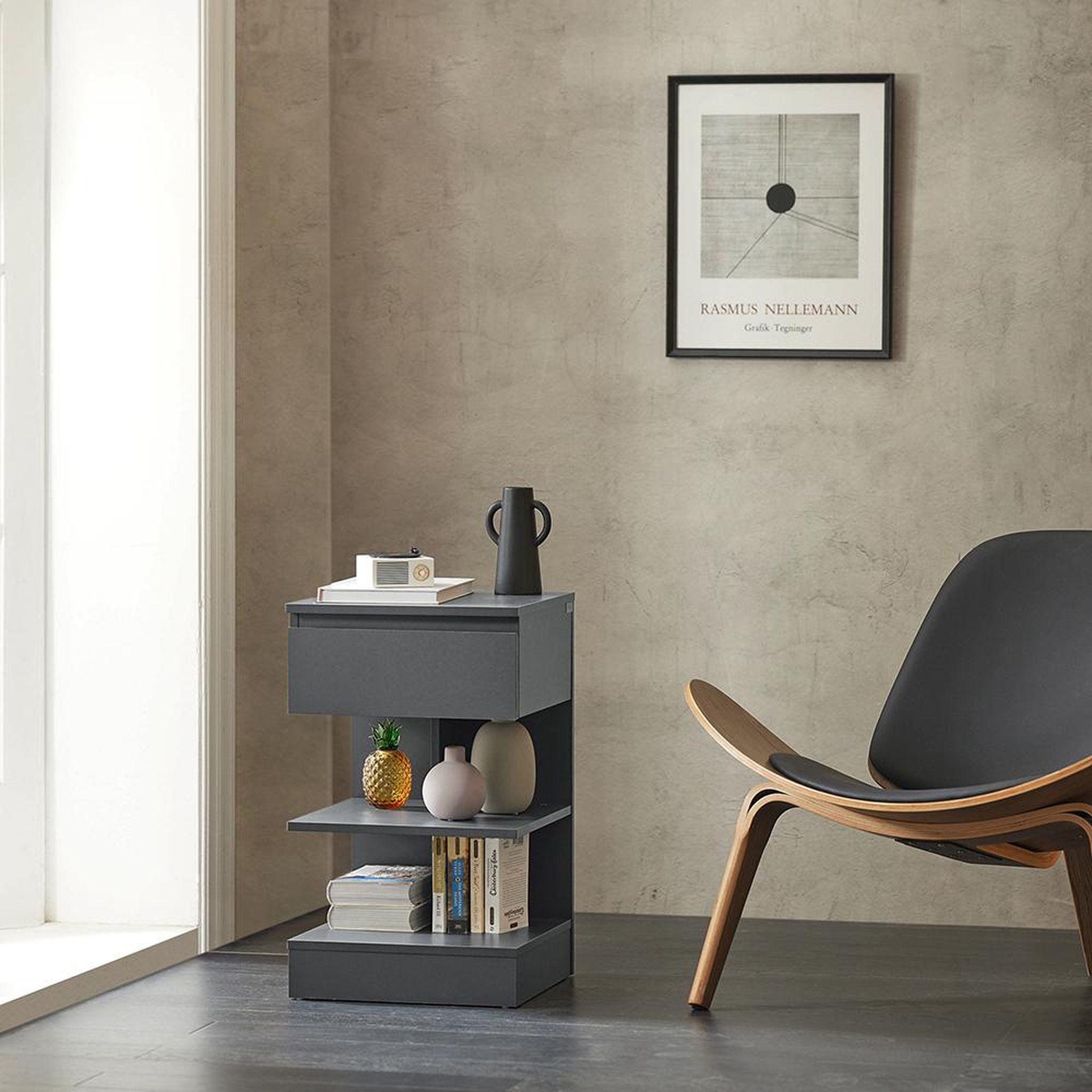 Voir la diapositive 6 : SOBUY SoBuy - Lot De 2 Tables De Chevet à 1 tiroir - Moderne - FBT49X2