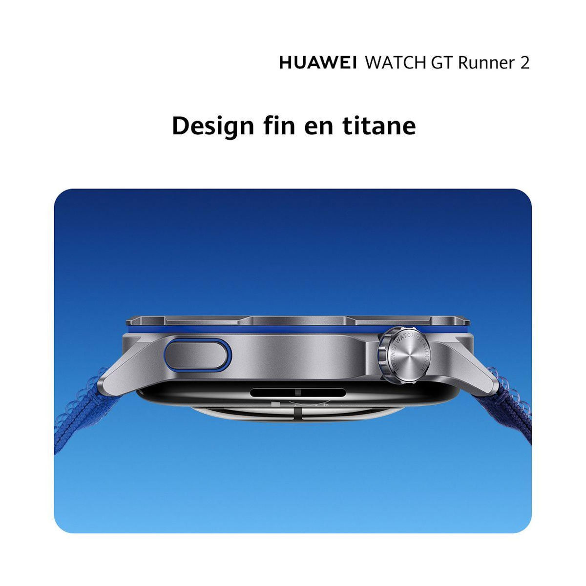 HUAWEI Montre sport Watch GT Runner 2 Bleu