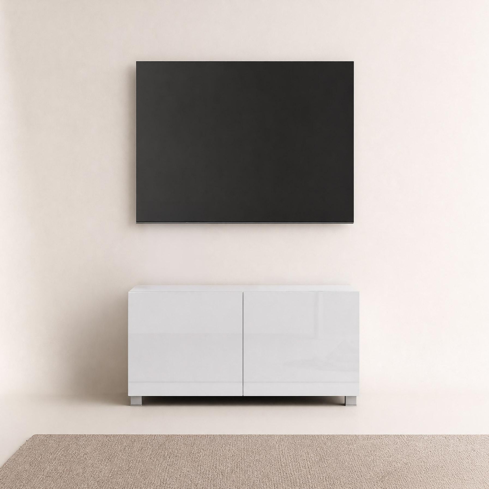 Voir la diapositive 3 : BEST MOBILIER Alix - meuble tv modulable 100 cm - 2 portes