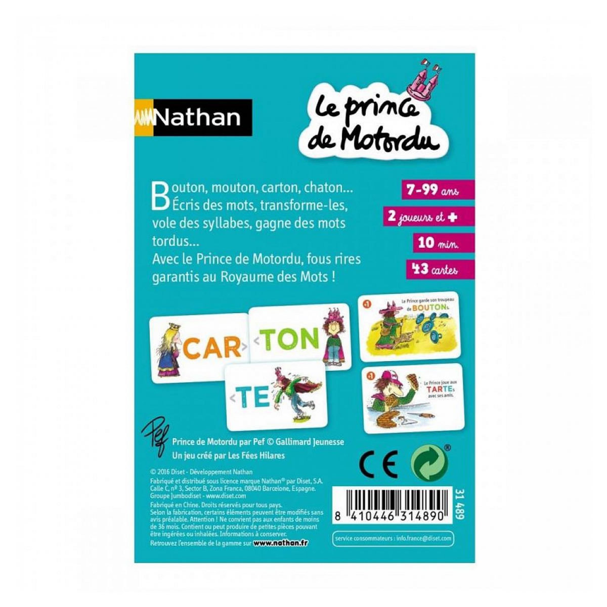 Nathan Jeu de cartes Le prince de motordu