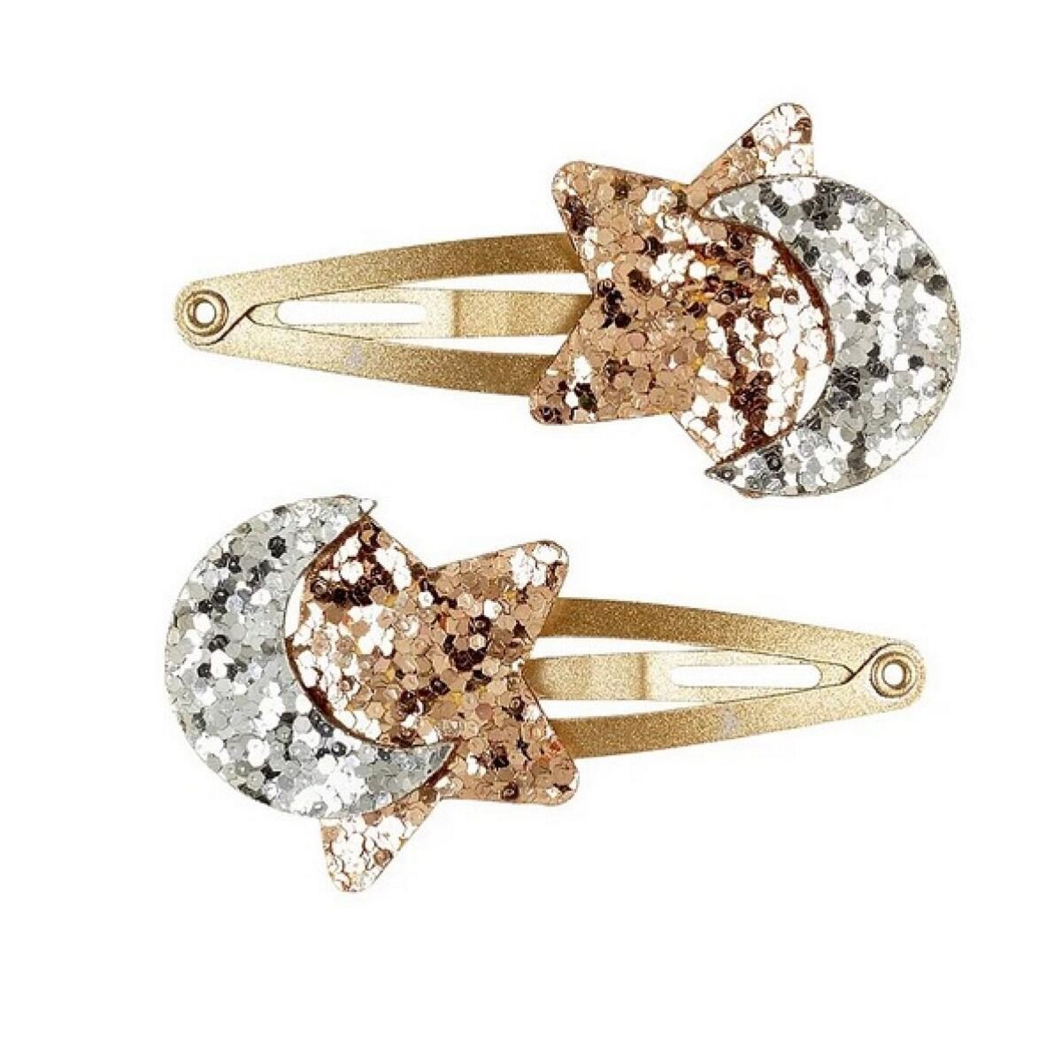 SOUZA Barettes lune-étoiles à paillettes