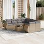 Voir la diapositive 1 : VIDAXL Salon de jardin avec coussins 9 pcs beige resine tressee