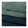 Voir la diapositive 2 : Today Lot de 5 Draps de Bain TODAY 70x130 cm 100% Coton - 3 paon + 2 celadon