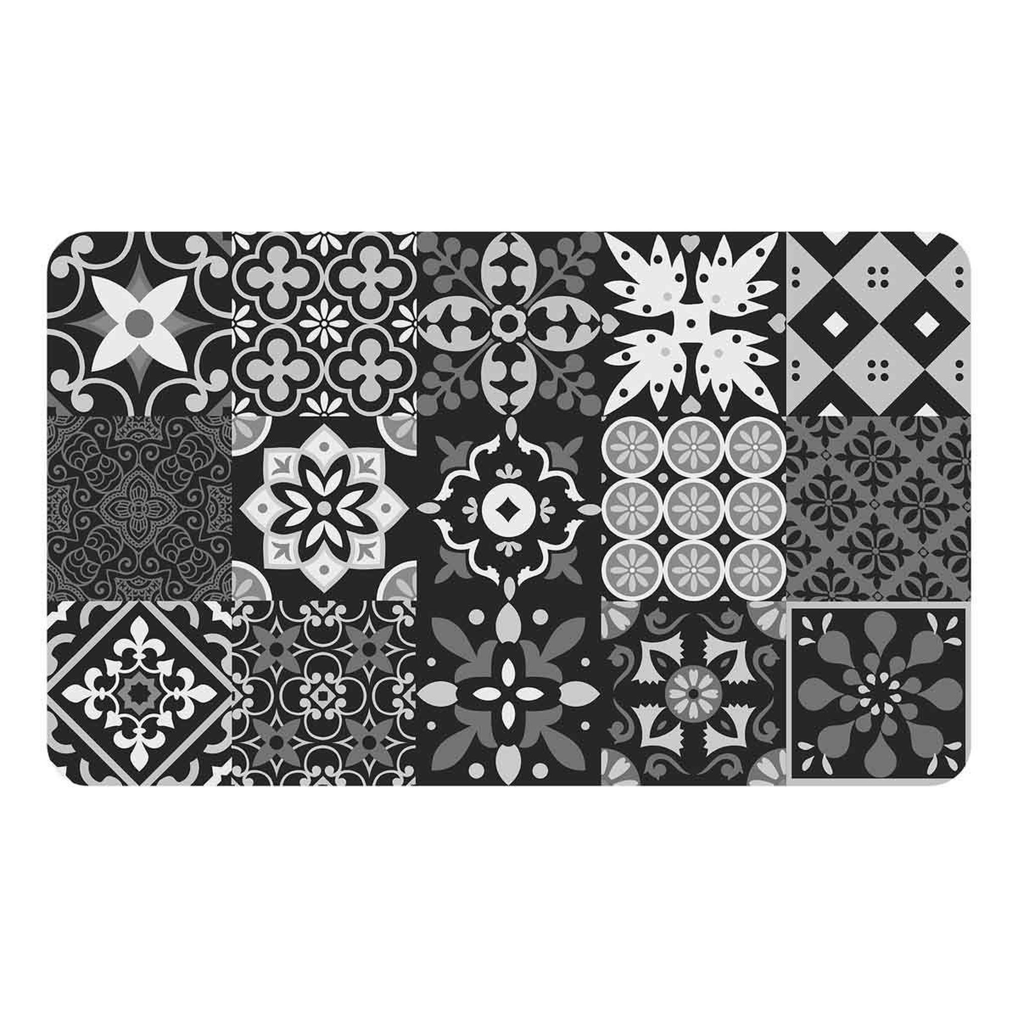 Douceur d'Intérieur Tapis déco imprimé  salou  45x75cm gris