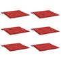 Voir la diapositive 3 : VIDAXL Coussins de chaise jardin lot de 6 rouge 40x40x3cm tissu oxford