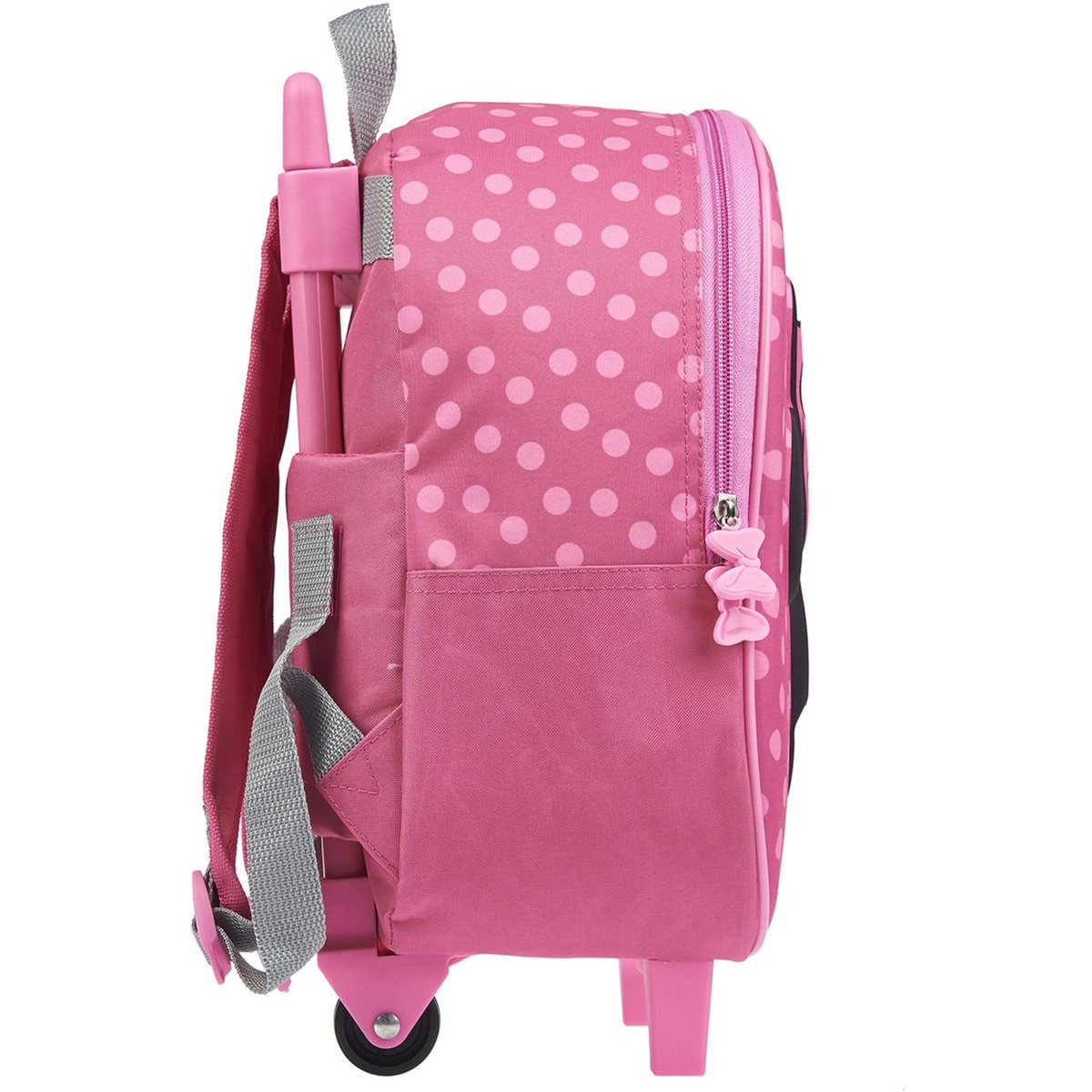 DISNEY Sac maternelle à roulettes 3D rose Minnie