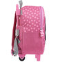 Voir la diapositive 3 : DISNEY Sac maternelle à roulettes 3D rose Minnie
