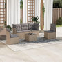 Voir la diapositive 1 : VIDAXL Salon de jardin avec coussins 6 pcs beige resine tressee