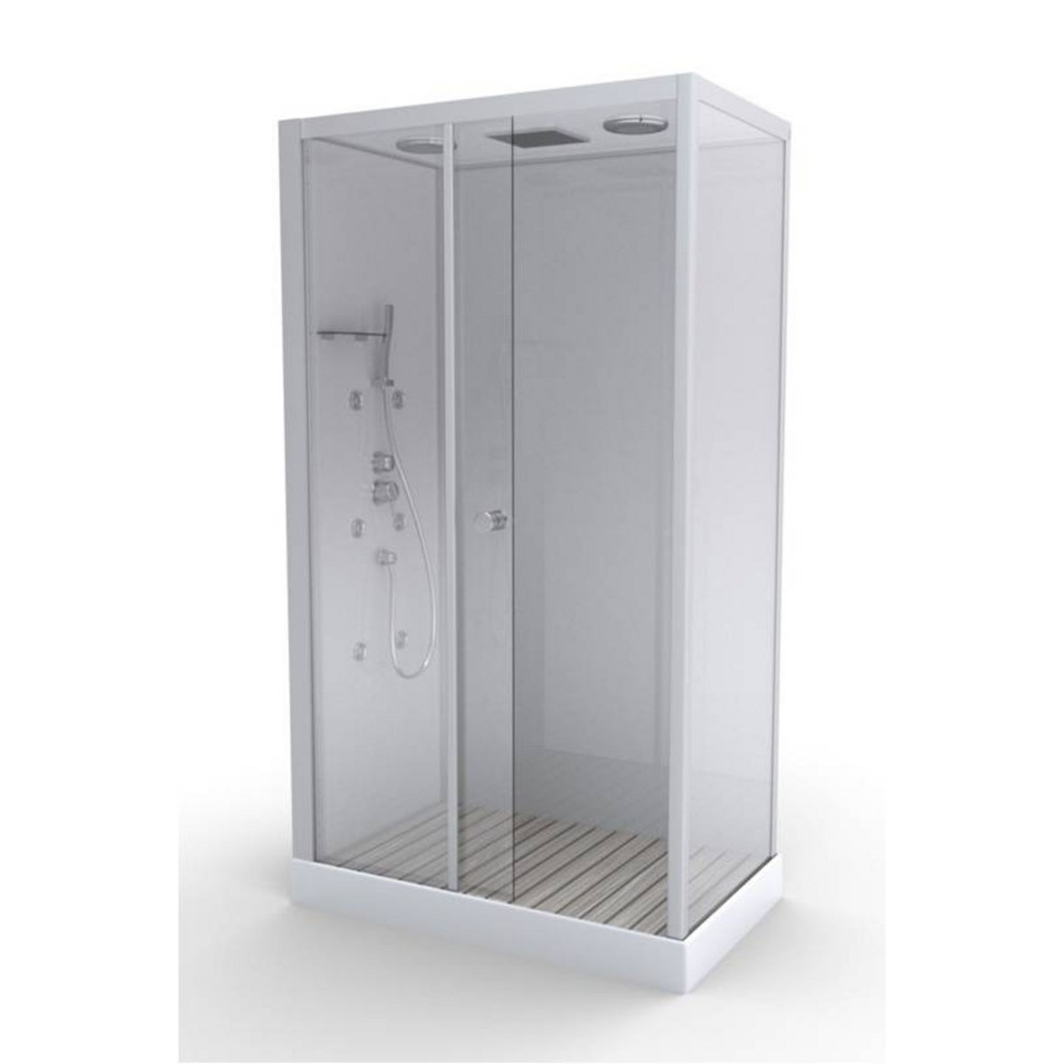 Aurlane Cabine de douche rectangle 80x110x220cm - WHITE ZEN rectangle
