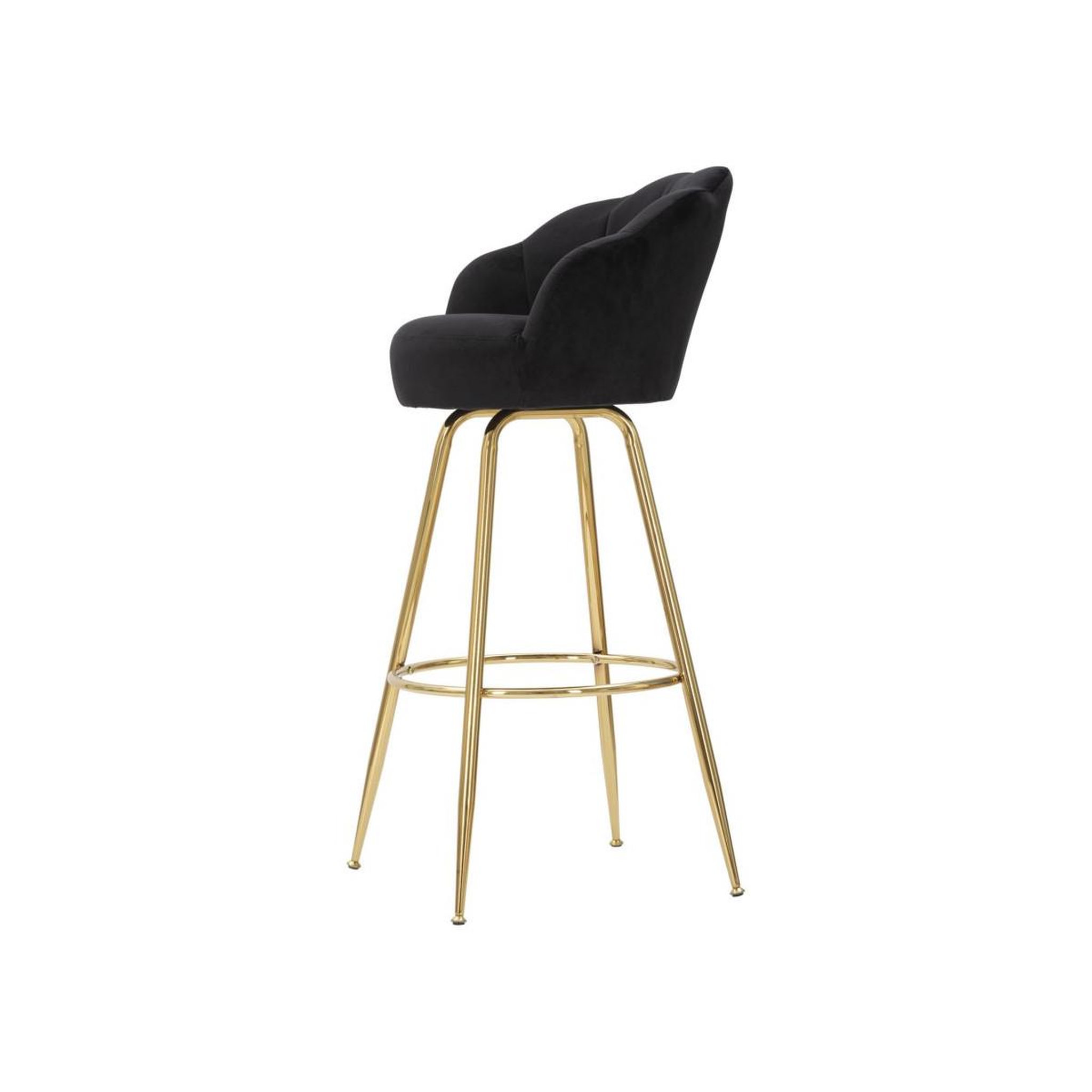 Voir la diapositive 3 : Paris Prix Tabouret de bar coquillage  vienna  110cm noir & or