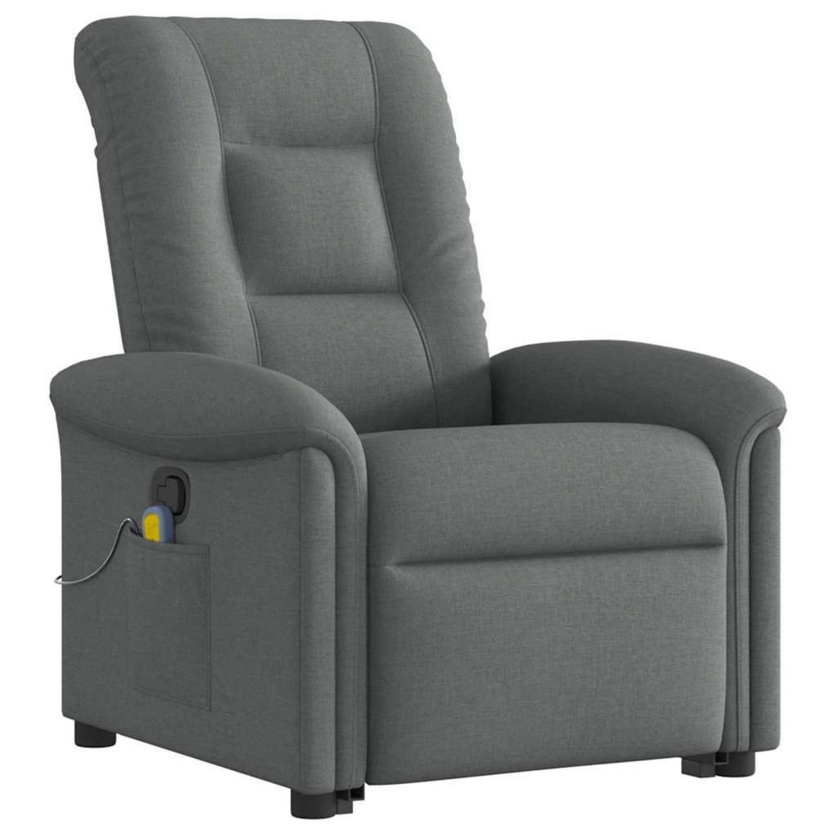 VIDAXL Fauteuil de massage inclinable Gris fonce Tissu